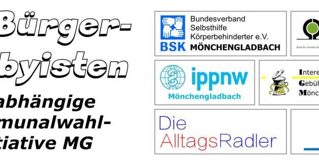 IGGMG beteiligt sich an Mönchengladbacher Kommunalwahlinitiative „Die BürgerLobbyisten“ • KEINE neue Gruppierung für den Rat